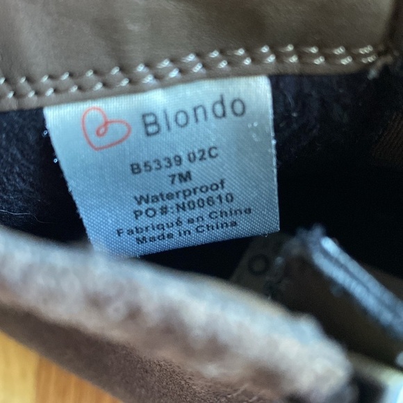 Blondo Idra Waterproof Ankle Booties Women’s Size 7 Brown Suede Leather‎ Zip - Picture 10 of 13